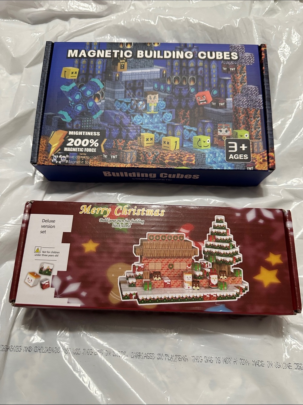 Magnetic building cubes two sets